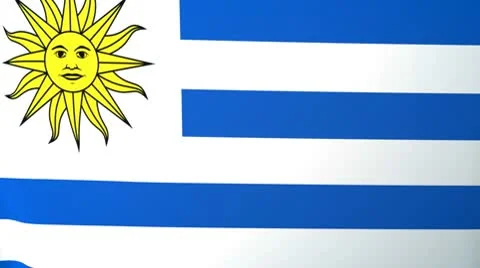 Uruguay Waving Flag Stock Footage 10762784
