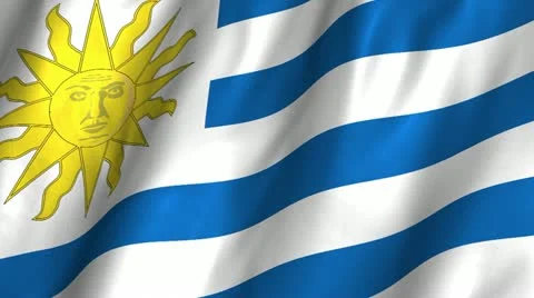 Uruguay Waving Flag Stock Footage 12367367
