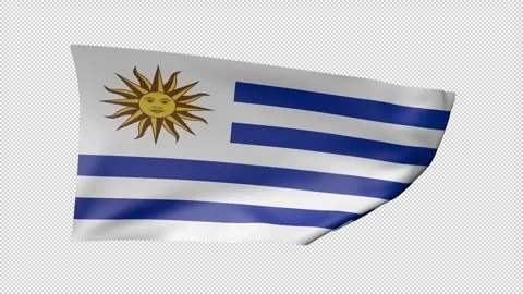 Uruguay Waving Flag Transparent Alpha Video stock 275031537