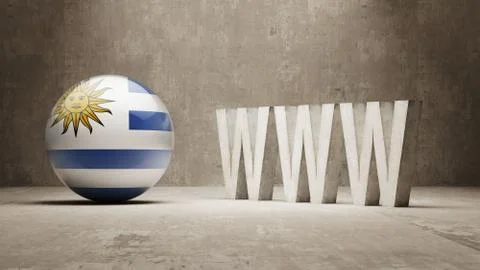 Uruguay. WWW Concept. Illustrazione stock