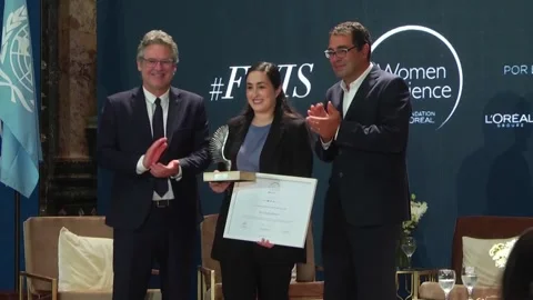 Uruguayan engineer recognized for project developing mobile networks of the futu Stock Footage 329588869