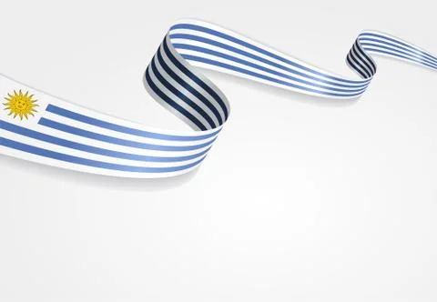 Uruguayan flag background. Vector illustration Stock Illustration