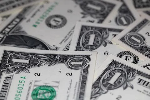 US 1 dollar banknotes background Stock Photos