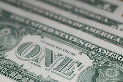 US 1 dollar banknotes background Stock Photos