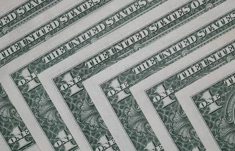 US 1 dollar banknotes background Stock Photos