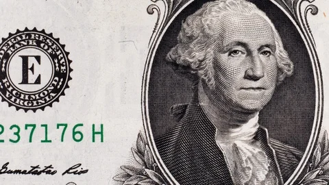 US 1 dollar bill tracking macro. One dollar slider shot Stock Footage 122685236