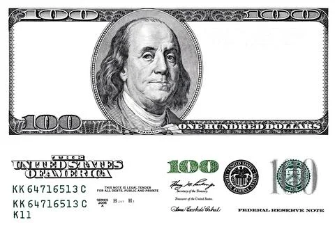 U.S. 100 dollar banknote. Elements Stock Photos