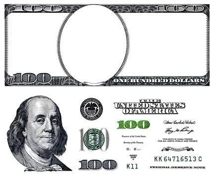U.S. 100 dollar banknote. Elements Stock Photos
