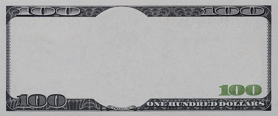 U.S. 100 dollar banknote. Elements on white background Stock Photos
