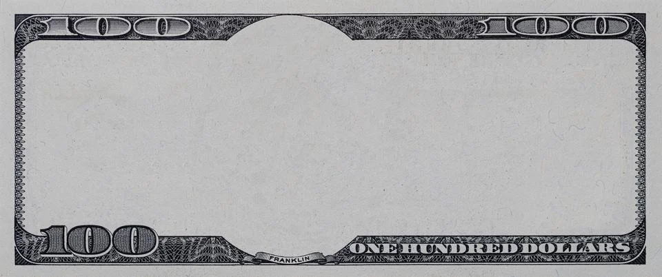 U.S. 100 dollar banknote. Elements on white background Stock Photos