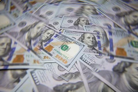 US 100 dollar banknotes background Stock Photos
