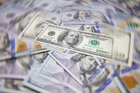 US 100 dollar banknotes background Stock Photos