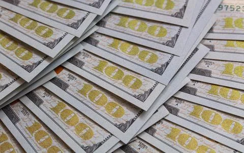 US 100 dollar banknotes background Stock Photos