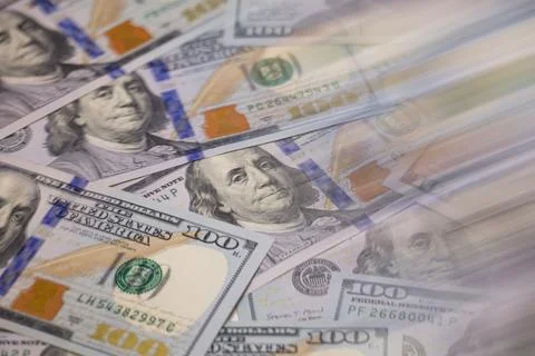 US 100 dollar banknotes background Stock Photos