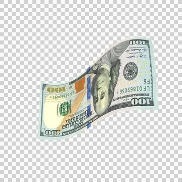 US 100 Dollar Money Note Falling 03 Stockillustratie