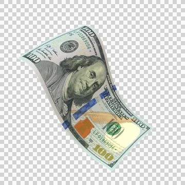US 100 Dollar Money Note Falling 04 Stockillustratie