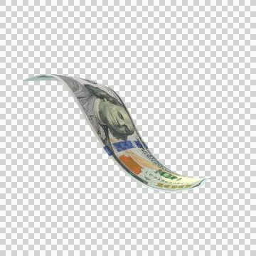 US 100 Dollar Money Note Falling 10 Stock Illustration