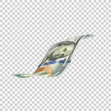 US 100 Dollar Money Note Falling 12 Stock Illustration