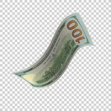 US 100 Dollar Money Note Falling 13 Stock Illustration