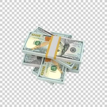 US 100 Dollar Note Currency Block Money 02 Stock Illustration