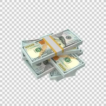 US 100 Dollar Note Currency Block Money 04 Stock Illustration