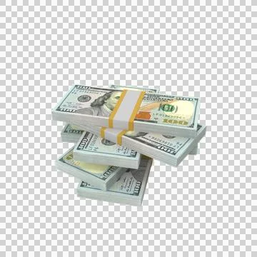 US 100 Dollar Note Currency Block Money 07 Stock Illustration
