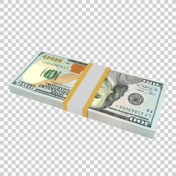 US 100 Dollar Note Currency Lot 03 Stock Illustration