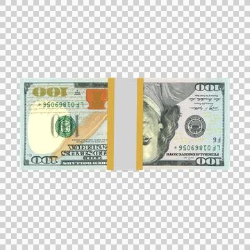 US 100 Dollar Note Currency Lot 00 Stock Illustration
