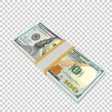 US 100 Dollar Note Currency Lot 02 Stock Illustration
