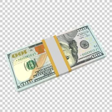US 100 Dollar Note Currency Lot 01 Stock Illustration
