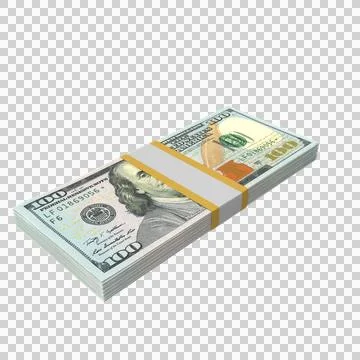 US 100 Dollar Note Currency Lot 06 Stock Illustration