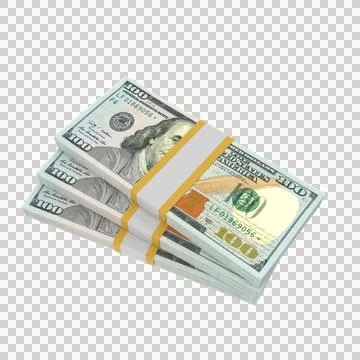 US 100 Dollar Note Ladder Money 02 Stock Illustration