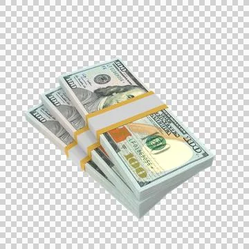 US 100 Dollar Note Ladder Money 04 Stock Illustration
