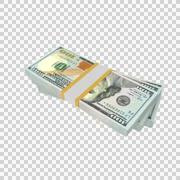 US 100 Dollar Note Ladder Money 05 Stock Illustration