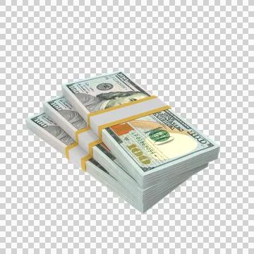 US 100 Dollar Note Ladder Money 07 Stock Illustration