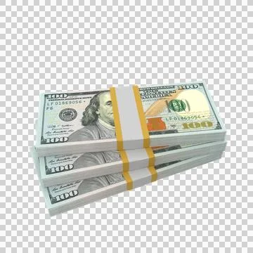 US 100 Dollar Note Ladder Money 06 Stock Illustration