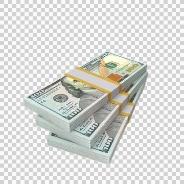 US 100 Dollar Note Ladder Money 08 Stock Illustration