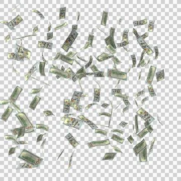 US 100 Dollar Notes Falling Money 04 Illustrazione stock