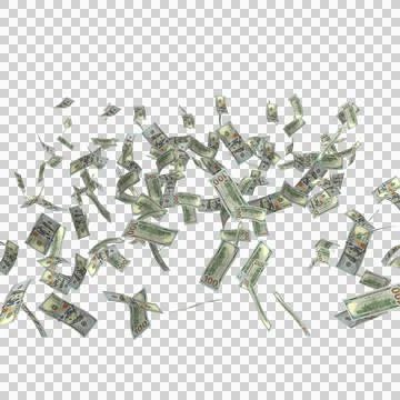 US 100 Dollar Notes Falling Money 14 Stock Illustration