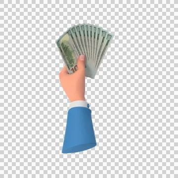 US 100 Dollar Notes Holding L Hand Money 00 Stockillustratie