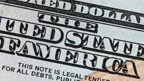 US 100 dollar stop motion animation. Hundred USD bill money, currency Video stock 143033000