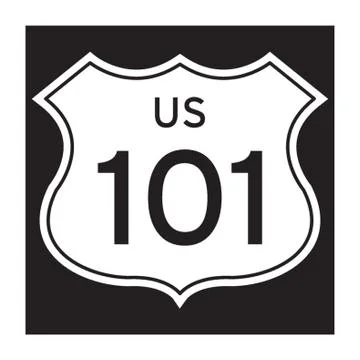 US 101 route sign Stock Illustration