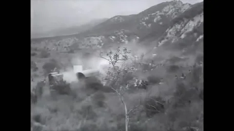 US - 1912 - in this silent western, Native Americans attack a pioneer Stock Footage 296396192