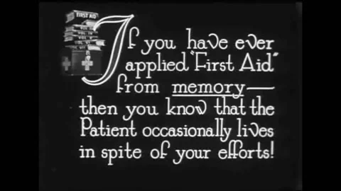 US - 1921 - in this silent comedy, a couple brings an unconscious woman out of a Stock Footage 277299284