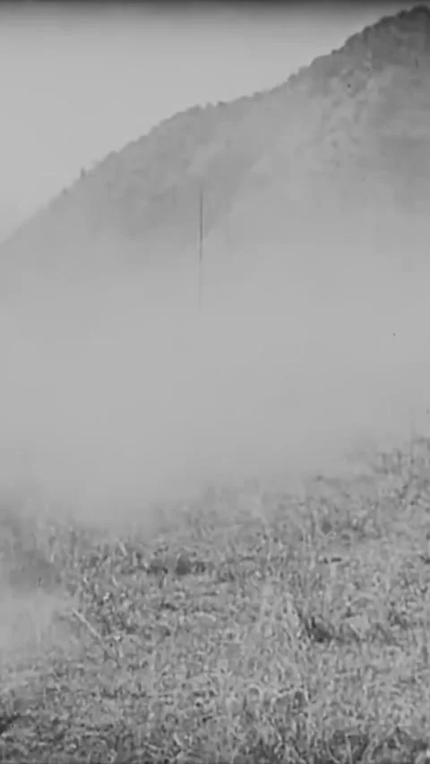 US - 1924 - in this silent western, two fighting men get dangerously close to a Stock Footage 339501903