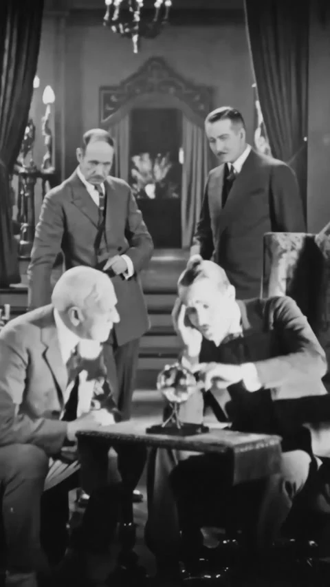 US - 1925 - in this silent drama, a psychic sees the tragic fate of an old man's Stock Footage 340195221