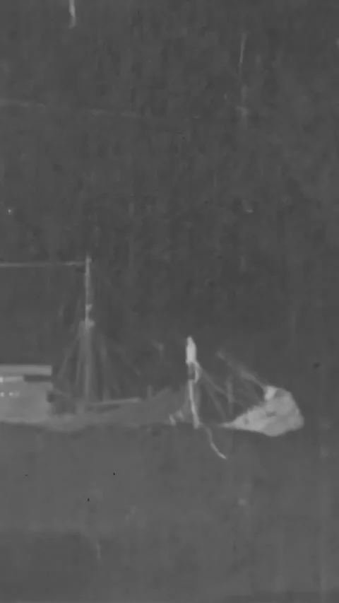 US - 1925 - in this silent drama, a ship transporting a traveling fair sinks Stock Footage 340195231