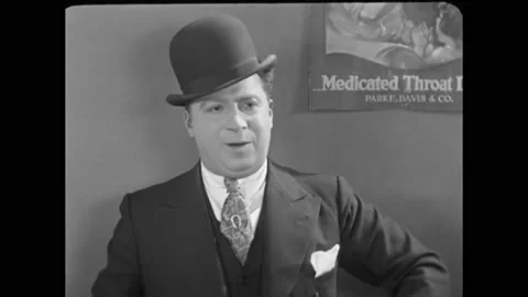US - 1926 - in this silent comedy, a man bets on a shell game and loses his bet. Stock Footage 264756686