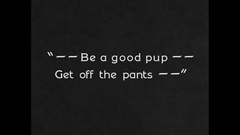 US - 1927 - in this silent comedy, a man tries to get his pants from a dog. They Stock Footage 323224241