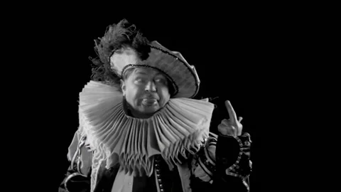 US - 1928 - in this silent comedy, a figure in a painting pierces a man's Stock Footage 301522506